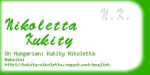 nikoletta kukity business card